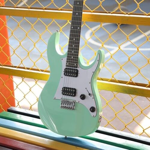 Rosewood Green Electric Guitar Set Solid Body Acoustic Electric Guitar Bass Pickup Baixo Eletrico Musical Instruments BE50DJ