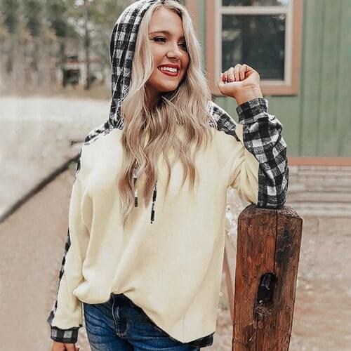 Two Pieces Pants Set for Women Y2K Outfit Suit Tracksuit Female Plaid Long Sleeve Hooded Pullover Top Long Pants Spring Autumn