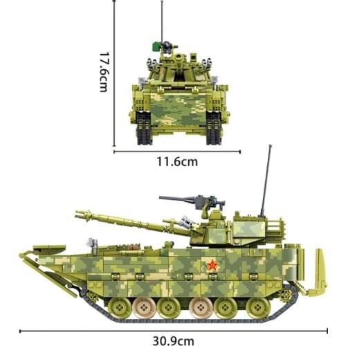 Compatible Military Tanks 1000 PCS Model Building Blocks Infantry fighting vehicle ww2 ii world war 1 2 Weapon