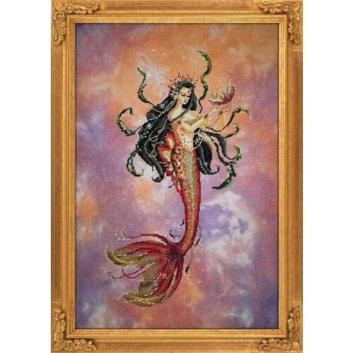 Top Manufacturer Embroidery The Pearl of the Sea Cross Stitch Supplies with 100% Cotton Flosses & Free Shipping for Home Decor