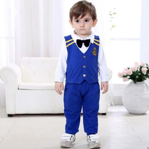 Formal baby boy clothes boys wedding winter set long sleeve back to school outfit kids fashion gentleman 2018 clothing set