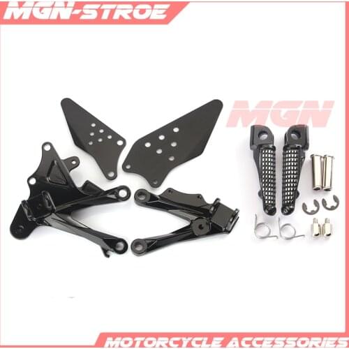 Front footpegs Foot pegs Footrest Pedals Bracket For KAWASAKI ZX10R 2006 2007 2008 2009 2010 06 07 08 09 10 2006-2010 Motorcycle