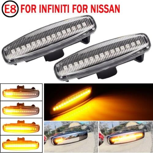2pcs LED Side Marker Lights Turn Signal Light Side Repeater Lamp 12V Panel Lamp Blinker For Infiniti M37, Y51, Y51HV
