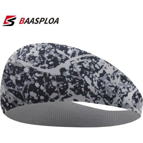 Baasploa 2021 Men Sweatband Sports Headband Elastic Women Yoga Running hair band Outdoor Sport Headwrap Fitness Sports Headband