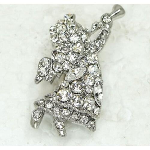 Clear Rhinestone Fairy Angel Pin brooches Fashion brooch C408 A