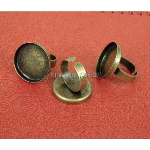 Multi-color Open Rings Bases DIY Findings Blanks 12mm 15mm 20mm 25mm 35mm Round Deep Wall Bezel cups Cabochons Rings Settings