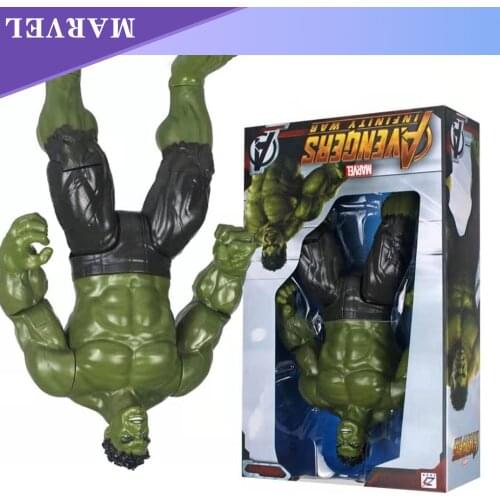 MARVEL Avengers War Movie Anime Super Heros Spiderman Captain America Iron Man Hulk Thor Superhero Action Figure Toys 14Inch
