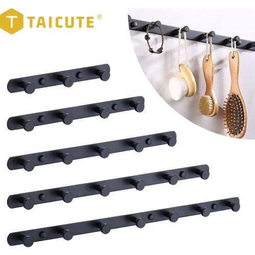 JOYFAN T Wall Mounted Bathroom Robe Hooks Heavy Duty Coat Towel Hook 304 Stainless Steel Hardware Clothes Hanger, Matte Black