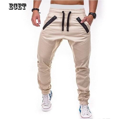 Streetwear Fashion Mens Workwear Casual Pants Joggers Trend Brand Fitness Sweatpants Zipper Pocket Mens Pants