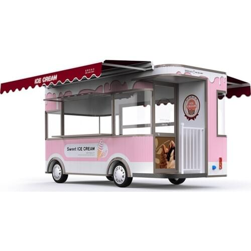 Street Electric Food Truck Mobile Cart Kiosk Restaurant Ice Cream Food Cart Business For Sale