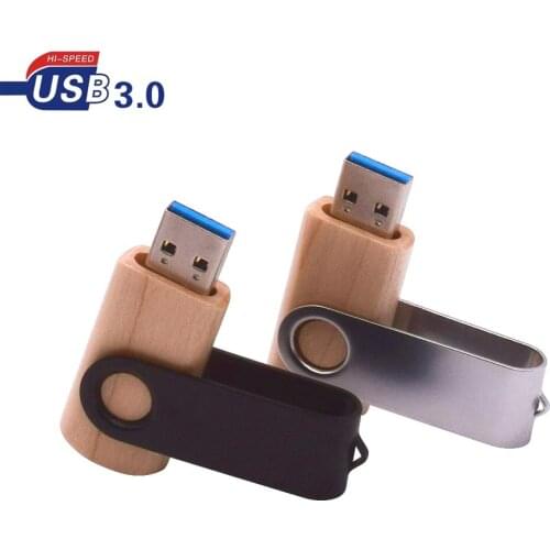 USB 3.0 Custom LOGO Colored Metal + Maple Wood Usb Flash Drive Pendrive 4gb 8gb 16g 32gb 64gb Personal Wedding Gift Memory Stick
