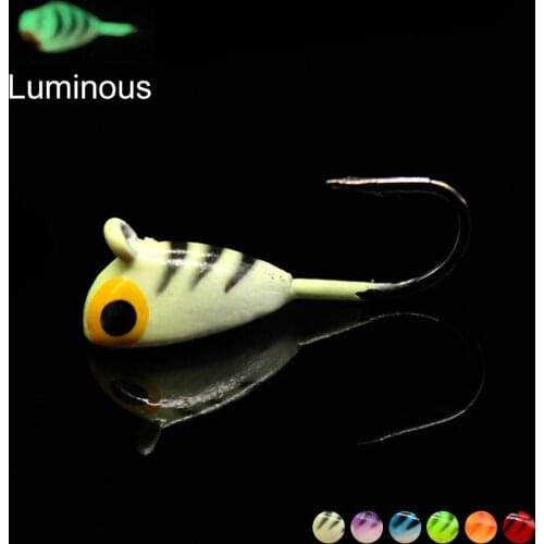 WALK FISH 6PCS/Lot 20mm 1.8g Whale Shaped Mini Winter Ice Fishing Lure Metal Lead Head Hook Bait Fishing Jigging Lure Fishing