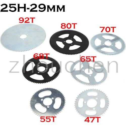 25H 47t 55t 65t 68t 70t 80t 92t Tooth 29MM Rear Sprocket for 47CC 49CC Mini Moto ATV Quad Dirt Pit Pocket Bike