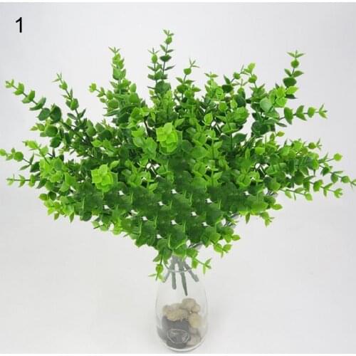 1Pc Fake Leaf Foliage Bush Indoor Outdoor Artificial Plant Office Green Simulation Plant Garden Balcony Living Room Home Decorat