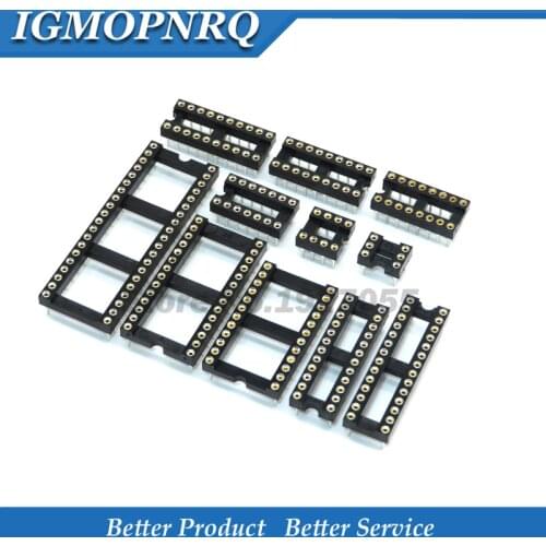 10PCS Round Hole IC socket Connector DIP 6 8 14 16 18 20 24 28 40pin DIP6 DIP8 DIP14 DIP16 DIP18 DIP20 DIP28 DIP40 pins