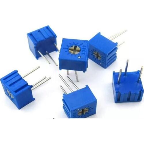 10pcs/lot 3362P-103 10K Precision Adjustable Potentiometer Single Turn Potentiometer 3362-P103