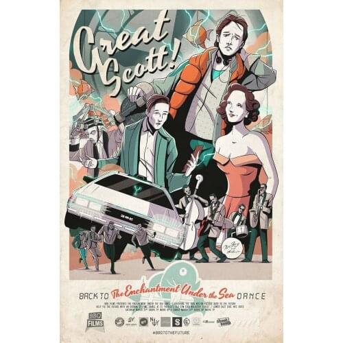 1985 Back To The Future Enchantment Under The Sea Movie Art Silk Poster Print 24x36inch