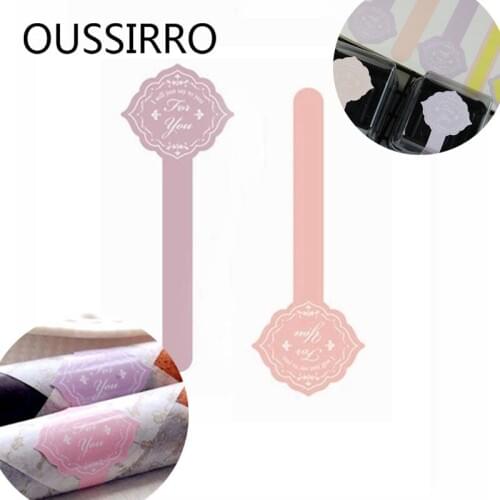 60pcs/Set Exotic FOR YOU Lollipop Sealing Sticker DIY Handmade For Gift Cake Baking Sealing Sticker Kitchen Chocolate Stickers