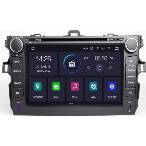 8Inch Android 10 8 Core Car DVD GPS Player For TOYOTA AURIS Multimedia Stereo Auto Radio Navigation Wifi/4G BT MAP DVR DAB
