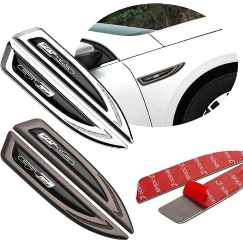 2pcs Car Side Sticker For GT alfa romeo Giulia Stelvio MiTo Giulietta Tonale 147 156 159 166 TZ3 Vent Fender Trim Emblem Blade