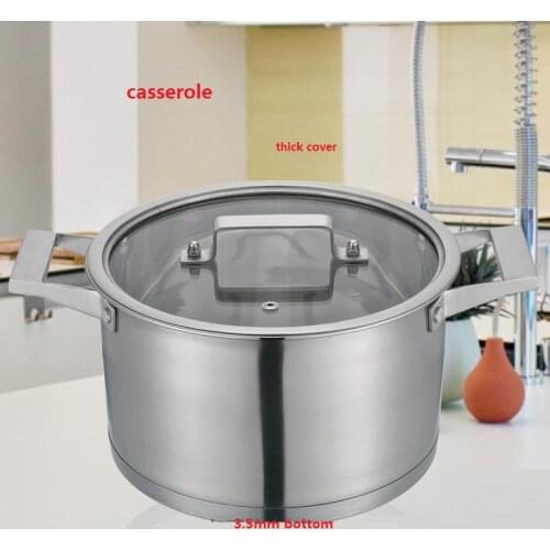 Free shipping casserole high quality stainless steel saucepan cooking pan milk pot utensil