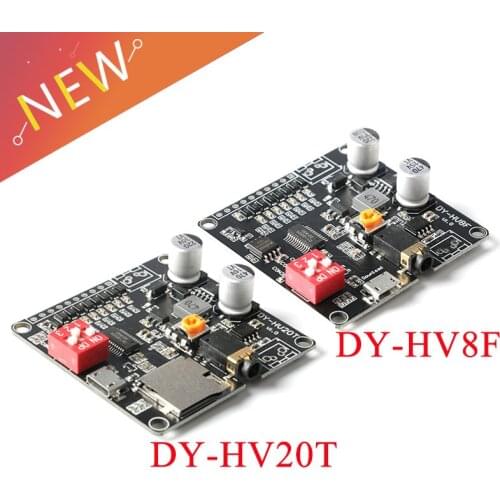DY-HV20T 12V/24V power supply 10W/20W Voice playback module DY-HV8F supporting Micro SD card MP3 music player for Arduino
