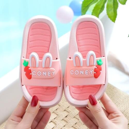 Kids Slippers for Boys Girls Summer Kids Beach Shoes Baby Flip Flop Toddler Soft Indoor Slippers Children Cartoon Sandals