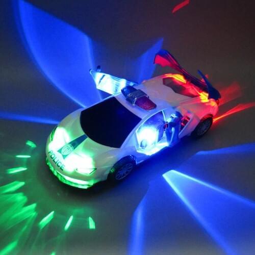 Kids Led Electric 360 Degree Rotary Wheels Cool Lighting Music Kids Electronic Car Toy