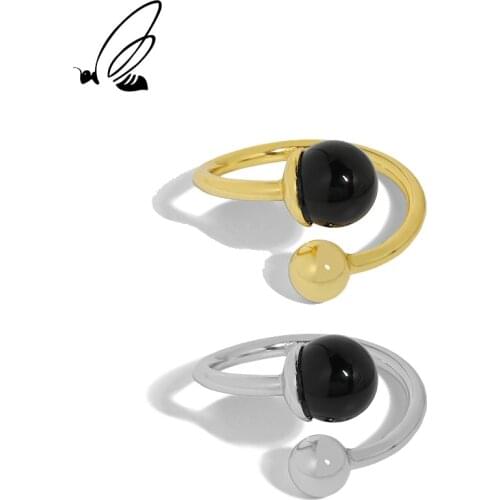 SSTEEL 925 Sterling Silver Ring Design Sense Micro Inlaid Bead Texture For Women Designer Love 2021 Trend Accesories Jewellery