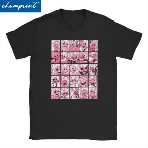 Mina Ashido Collage Men Women T Shirt Boku No My Hero Academia Manga Pinky Awesome Tee Shirt O Neck T-Shirt Cotton 4XL 5XL