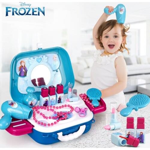 Disney frozen 2 pretend play toy girl Makeup set beauty Fashion toy House Simulation DresserToy pretend play kid birthday gift