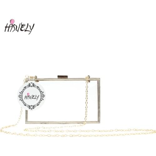 Fashion Small Evening Bag Transparent Acrylic Square Shape Women Messenger Bag Factory Price Handbag Clutch Vintage Design Q4