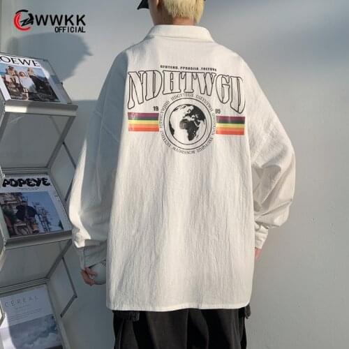 Men Shirts 2021 Spring summer Fashion Brand Japan Style loose Fit Vintage cotton Shirt Male Casual Loose Long Sleeve Shirt Tops