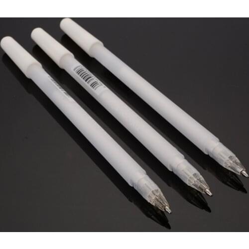 3pcs 0.8mm White Ink Gel Pen Set Sketching Marker Pens for Artists Highlighter Black Paper Drawing Office Stationery Supplies
