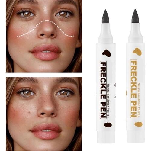 Natural Freckle Pen Soft Brown Long Lasting Waterproof Dot Spot Pen Create Sunkissed Face Makeup Easy Point Artificial Freckles