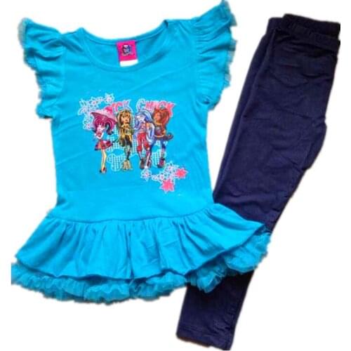 New 2018,spring summer fashion girls clothes,cartoon clothes sets for girls 4-6T,girls clothing set,children clothing set