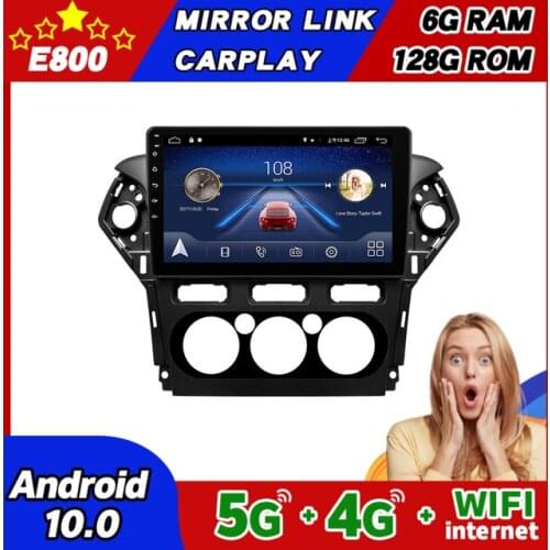 NEW 6GB Ram 128GB Rom Car Radio Navigation GPS Bt Player 9 Inch Screen For Ford Mondeo 2011-2013 2 Android 10 Stereo Head Unit