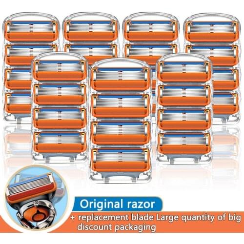 Rasoio New Blades Fit Gillette Fusion 5 per uomo rasatura manuale di sicurezza rasoio da uomo testine di ricambio lama diritta