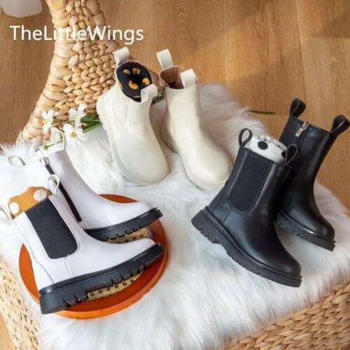 2021 Autumn New Childrens Martin Boots Girls' Shoes Fashion High Top Boots 1-15 Years Old Korean Version Of The British Style