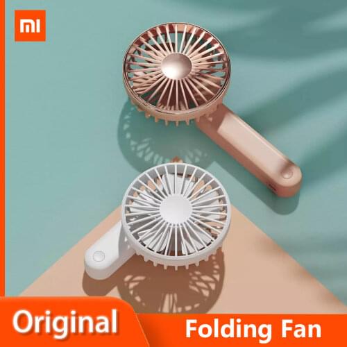 Xiaomi Qualitell Portable Mini Fan Hand Held USB Rechargeable Folding Fan Travel Outdoor Home Office Quiet Summer Foldable porta