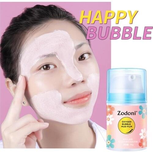 Bubble Mud Cleansing Mask Skin Care Oil Control Moisturizing Deep Film Acne Blackhead Remove Pores Purify Foam Mask