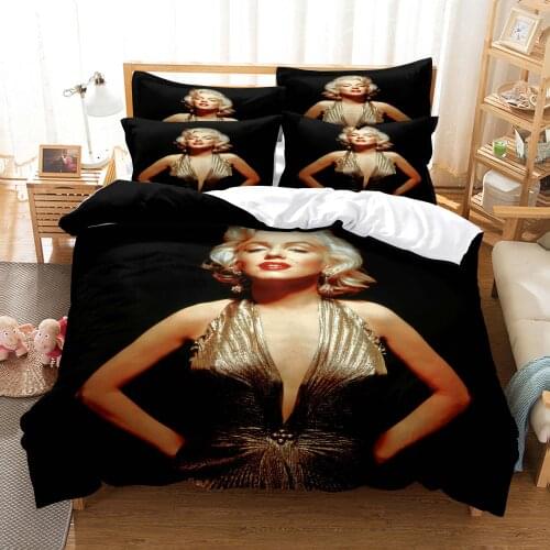 3D Print Monroe Series Luxury Bedding Sets Duvet Cover Set High Quality Bedding Set King Size Bedroom Home Textile Bed Linen Set