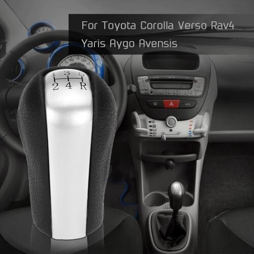 5 Speed Gear Stick Shift Knob Insert Replacement for Toyota Corolla Verso Rav4 Yaris Aygo Avensis Car-styling Auto Accessories