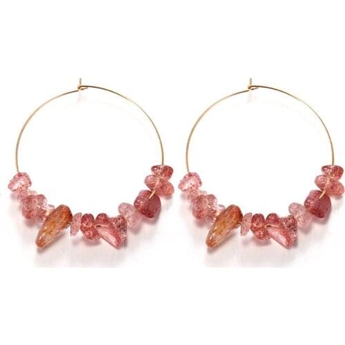 Handcrafted Chip Stone Earrings Wire Wrapped Natural Stone Irregular shape Many Stone Assorted By DIY Jewelry