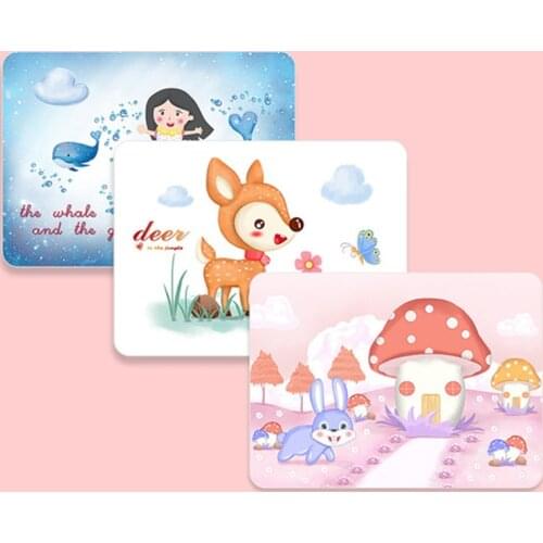 40X30Cm Silicone Placemat Kids Cute Plate Mat Food Grade Silicone Table Pad for Toddler Children Kitchen Gadget Easy Cleaning