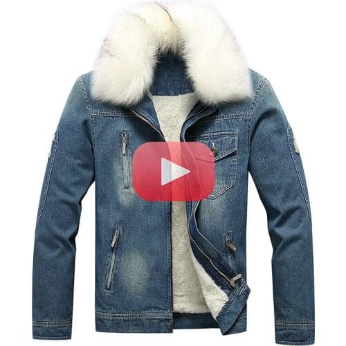 SLLINK Men's Denim Parkas