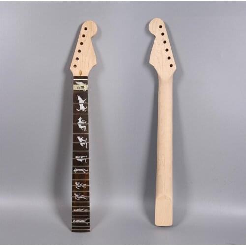 Electric Guitar Neck Replacement Maple Truss Rod 22 Fret 25.5Inch Man Wolft #S3