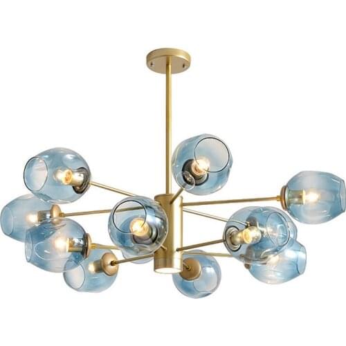 Modern LED Glass Chandelier Lighting Dining Room Decoration Lamp Living Room Chandeliers Indoor Decor Hanging Lighting Fixtures