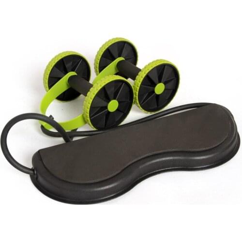 New Abdominal Trainer Wheel AB Rollers Arm Waist Exercise Fitness Equipment Multifunctional Ab-roller with Resistance Band Set