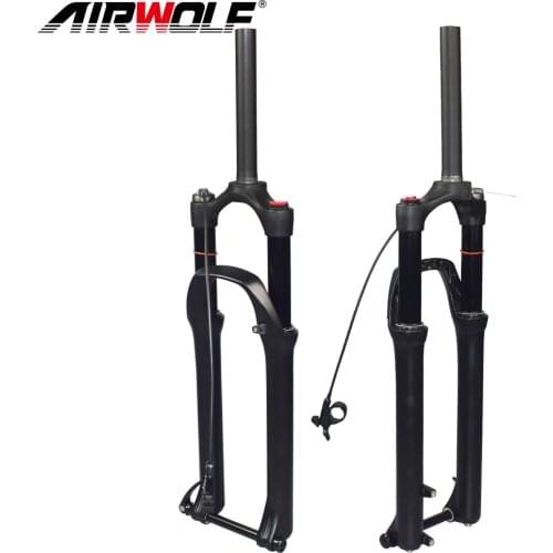 AIRWOLF Sunspension Bike Fork 29er Mtb Forks Stragiht Tube Thru Axle 100*15mm Line Remote/Manual Lockout Mountain Front Fork 29